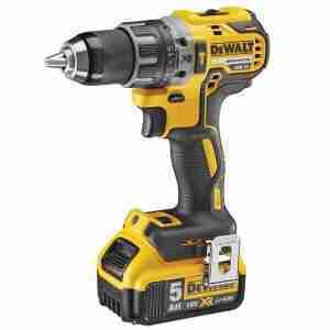 TALADRO PERCUTOR  DEWALT XR 18V 70NM CON 2 BATERIAS 5AH Y CARGADOR  MALETIN TSTAK DCD796P2-QW