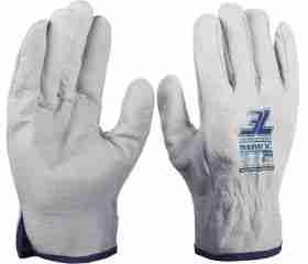 GUANTE PIEL FLOR VACUNO CONDUCTOR GRIS  T/10